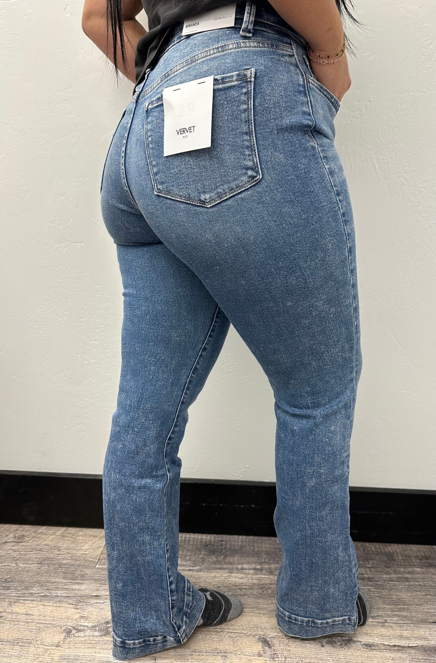 VERVET MID RISE BOOTCUT JEANS