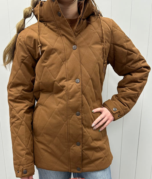 CINCH WOMENS CANVAS BROWN BARN COAT