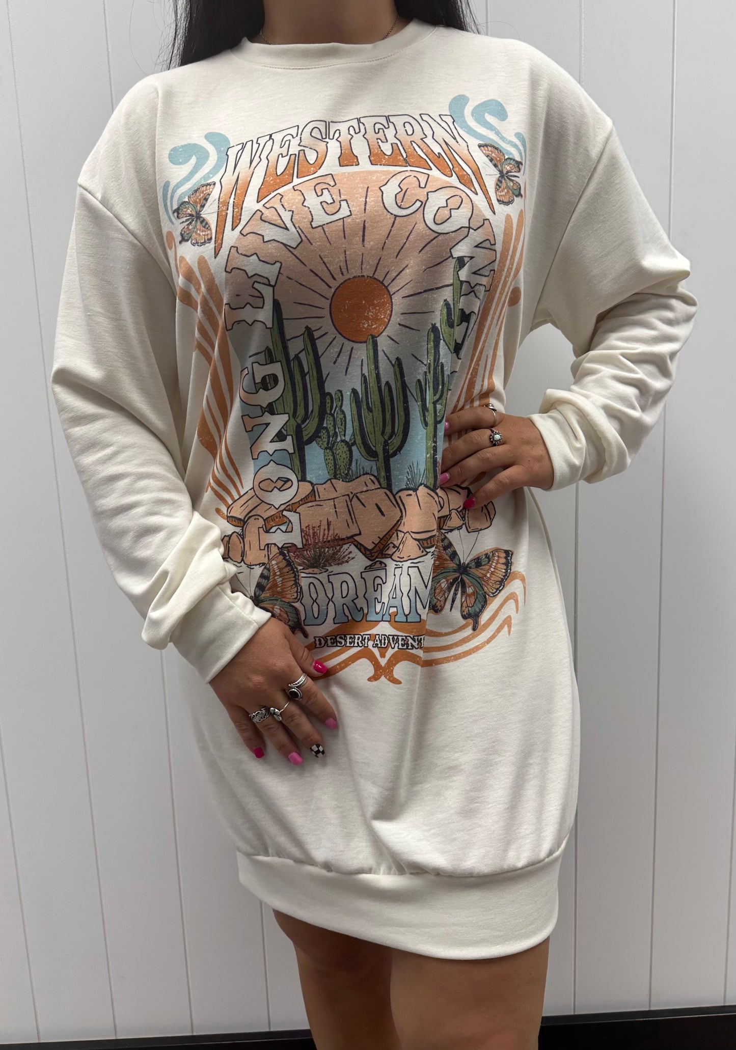 WESTERN DREAMS SWEATSHIRT DRESS