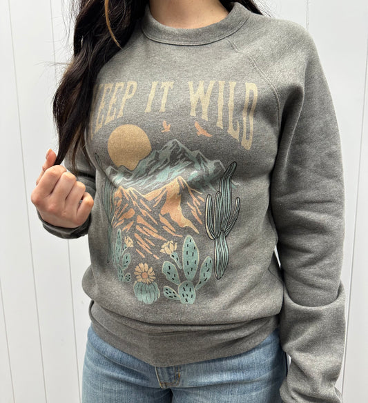 WESTERN PRINTED CREW NECK