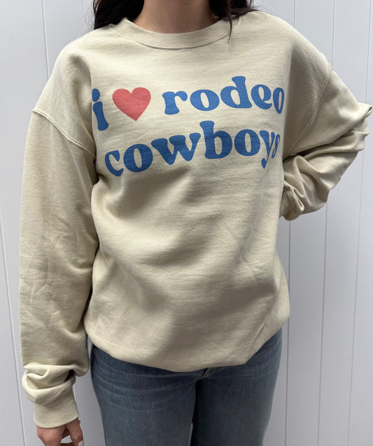 I LOVE RODEO COWBOYS SWEATSHIRT