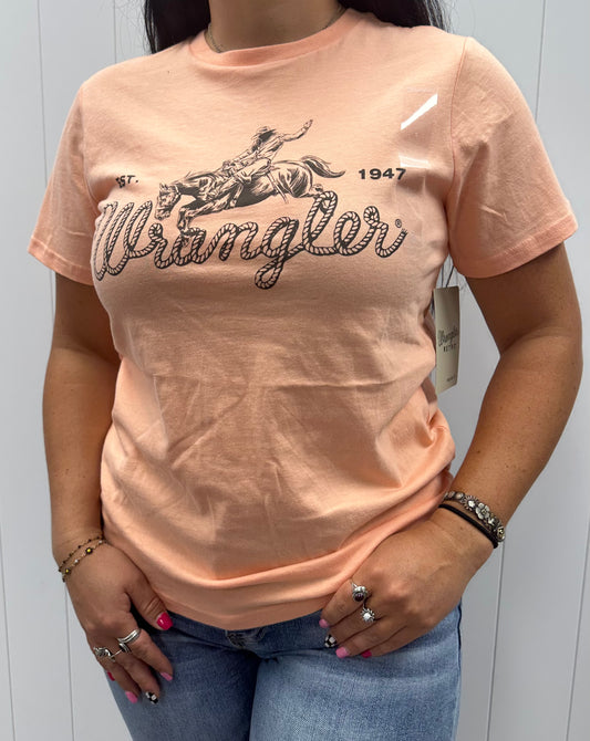 WRANGLER WOMENS SALMON ROPE TEE