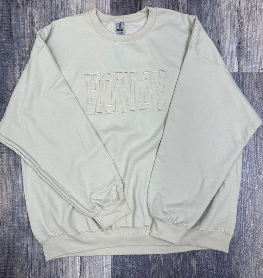 HOWDY EMBROIDERED SWEATSHIRT