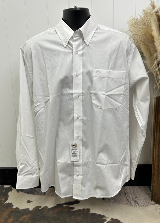 MENS CINCH L/S WHITE BUTTON UP