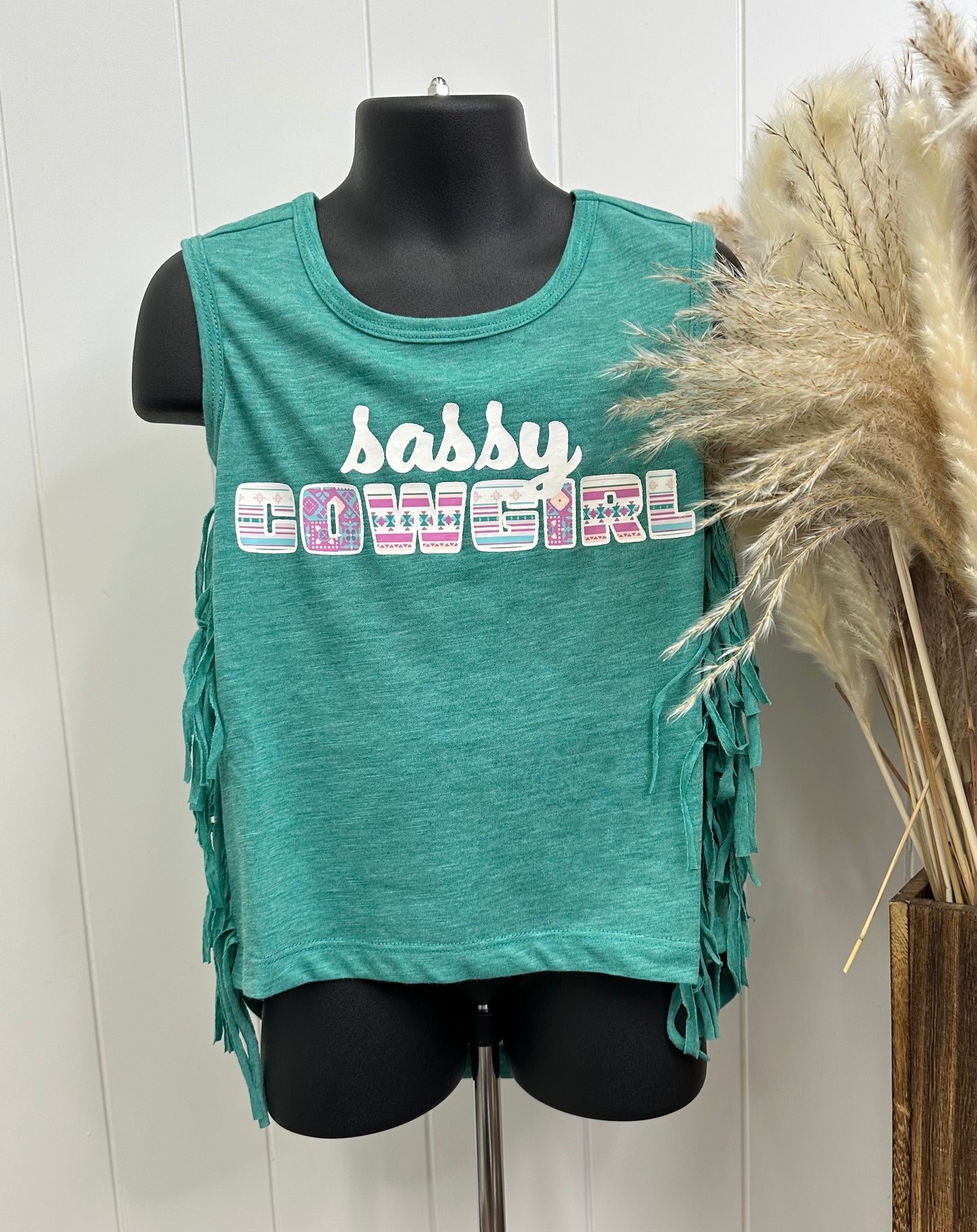 CRUEL GIRLS SASSY COWGIRL FRINGE TANK