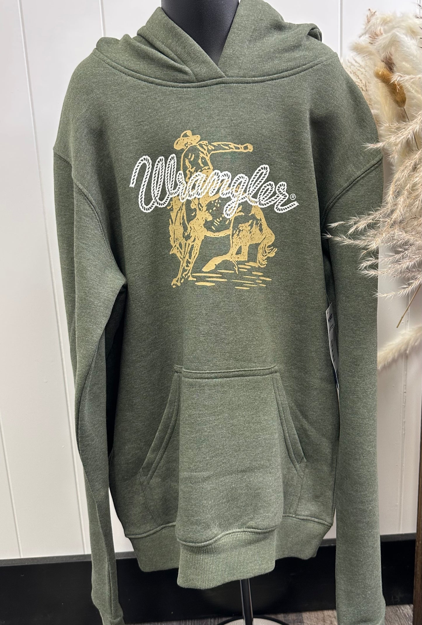 WRANGLER BOYS OLIVE BRONC HOODIE