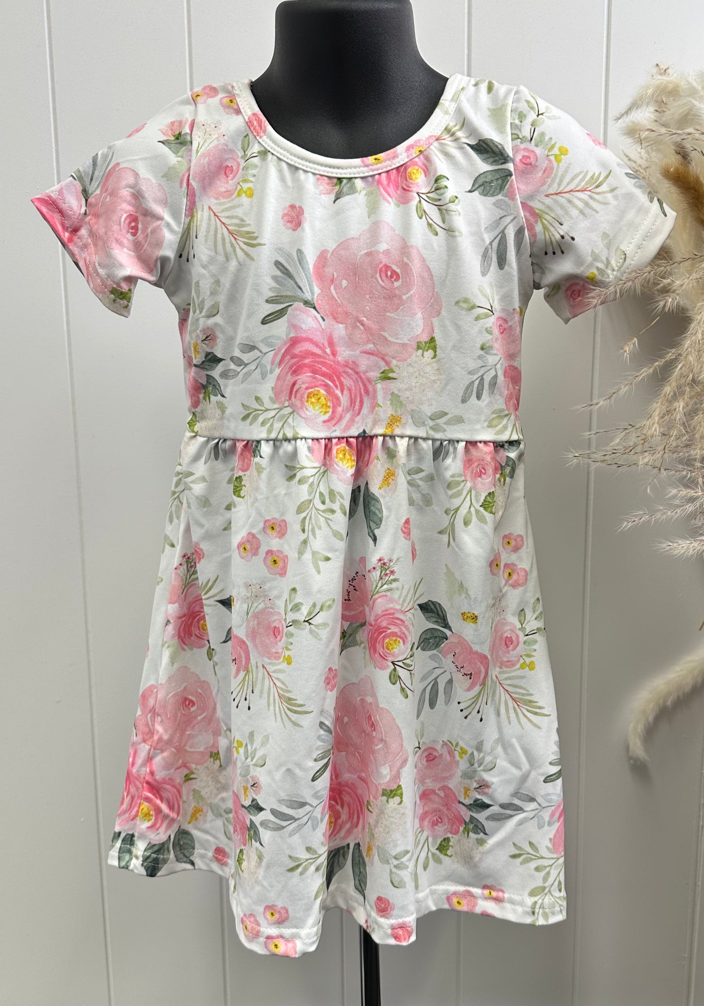 SHORT SLEEVE FLOWER SPRING/SUMMER BABY GIRL DRESS